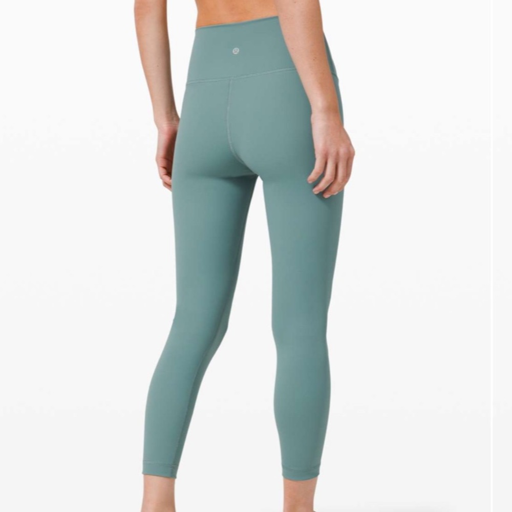 Tidewater Teal Lululemon Wunder Under High Rise Leggings full length size 4